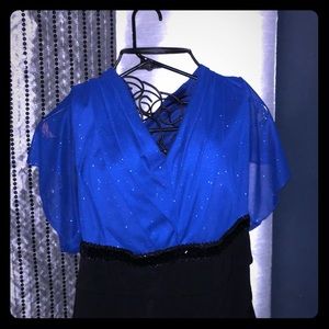 Black & Blue Party Dress